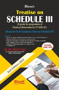  Buy Treatise on Schedule III (A guide for preparation of Financial Statements)